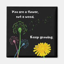 Dandelion Fleur Pas Weight Fridge Magnet