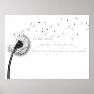 Dandelion Inspiration 16" x 12", affiche Matte
