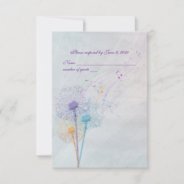 Dandelion mariage et musique RSVP (Devant)