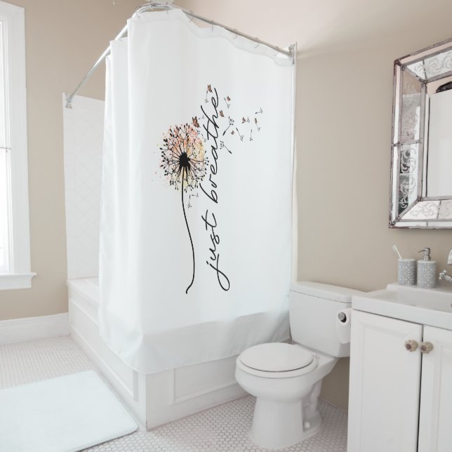 Dandelion Souhaite Douche rideau Papillons couché  (En situation)