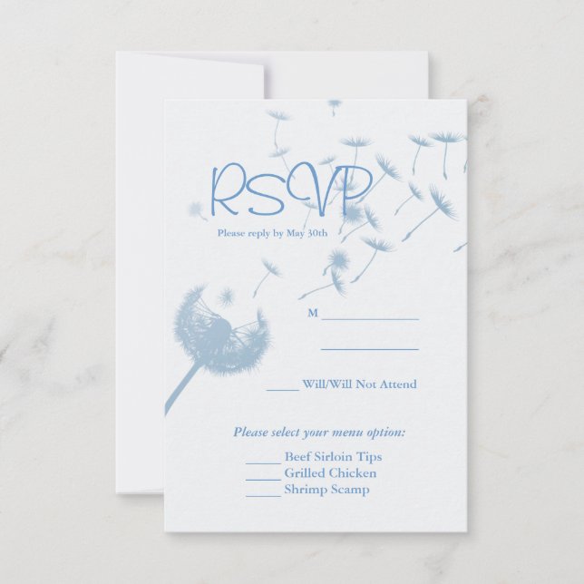 Dandelion souhaite le Mariage sur Turquoise souple (Devant)