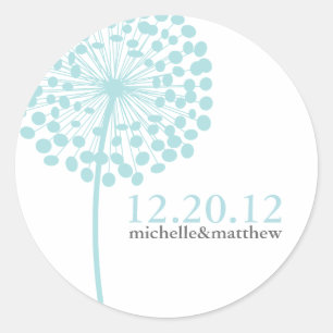 Dandelion Souhaite Mariage Favor Stickers