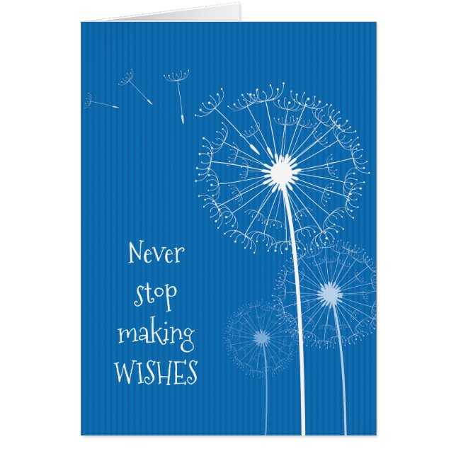 Dandelion veut design carte d'anniversaire (Devant)