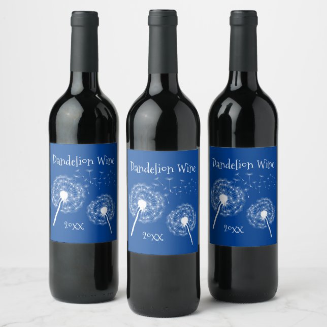 Dandelion Wis Design Vin Étiquette (Bouteilles)