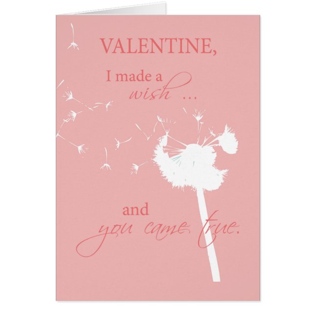 Dandelion Wish Come True Valentine Love (Devant)
