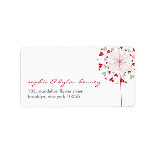 Dandelions Aimer mignon Mariage été Étiquettes de 