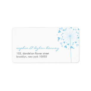Dandelions Aimer mignon Mariage été Étiquettes de 