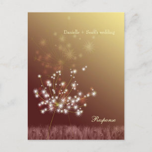 Dandelions de chute magique Mariage carte RSVP