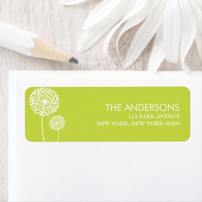 Dandelions Étiquettes de adresse (En situation)
