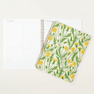Dandelions, vert, jaune et blanc