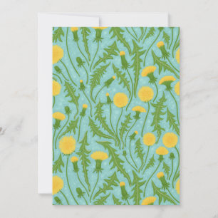 Dandelions, vert, jaune et bleu