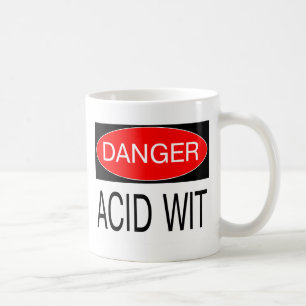 Danger - Acide Avec Drôle Sécurité T-Shirt Mug Cas