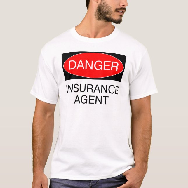 Danger - Agent d'assurance Drôle T-Shirt Casquette (Devant)