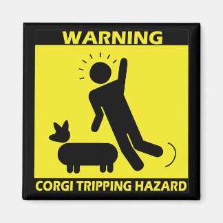 Danger de déplacement - Aimant Corgi