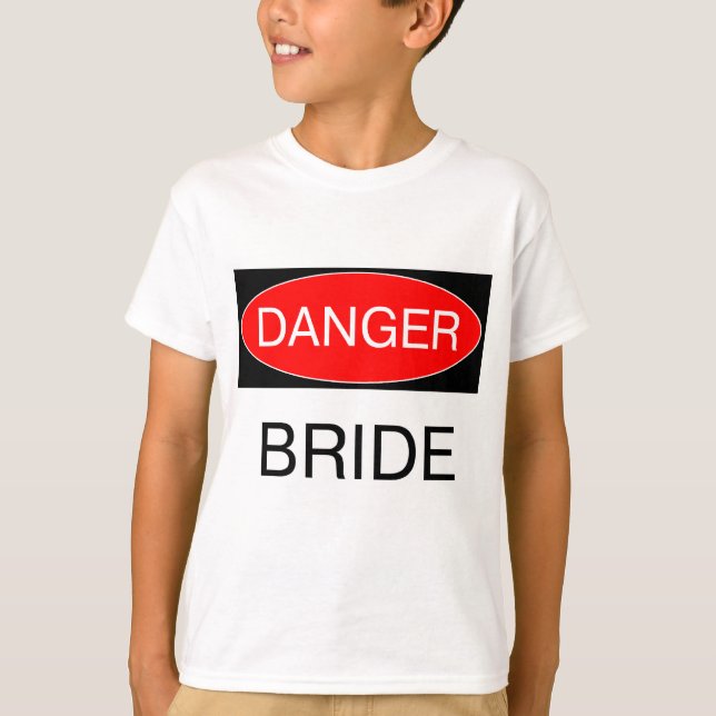 Danger - Mariée T-Shirt Drôle de Mariage Mug Tabli (Devant)