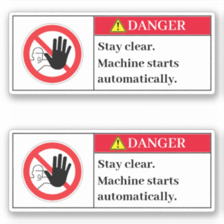 Danger Rester Clair Étiquette