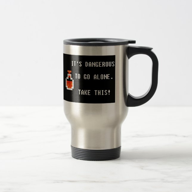 Dangereux D'Aller Sans Café Voyage Mug (Droit)
