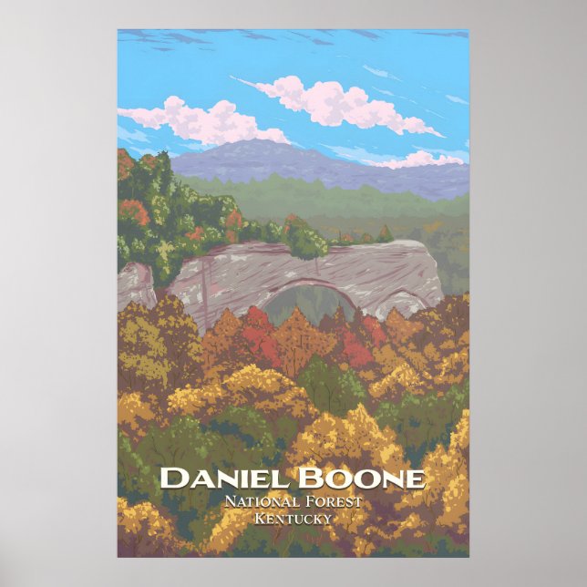 Daniel Boone National Forest Travel Poster (Devant)