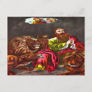 Daniel dans la carte postale de la tanière du lion