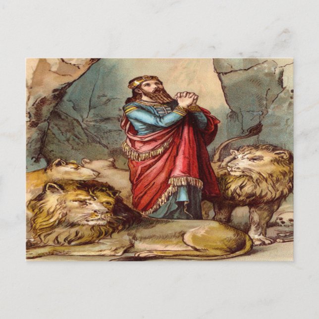 Daniel dans la carte postale de la tanière du lion (Devant)