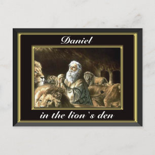 Daniel priant dans les lions den carte postale noi