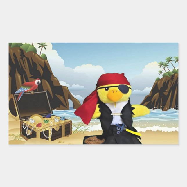 Danny Duck le pirate Sticker rectangulaire (Devant)