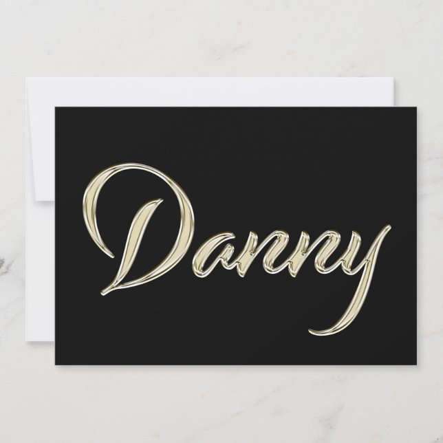 Danny Nom or blanc Carte d'écriture (Devant)