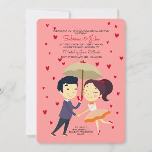 Dans Amour Couples Douche Invitation
