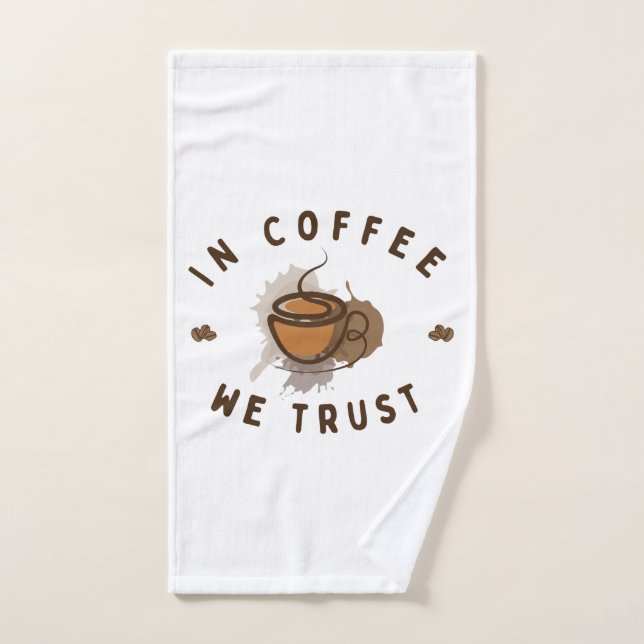 Dans Café nous faisons confiance à drôle (Serviette à main)