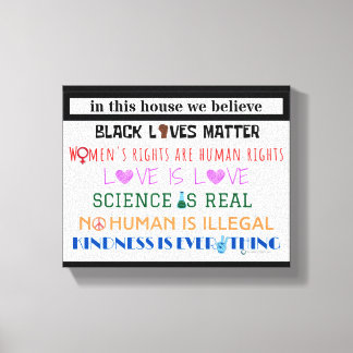 Dans cette maison nous croyons... papier de toile