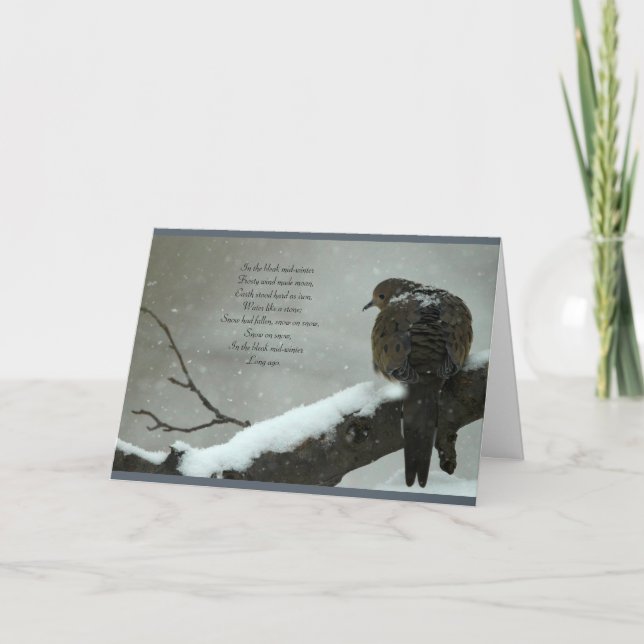 Dans la carte de Noël morne de plein hiver (Devant)