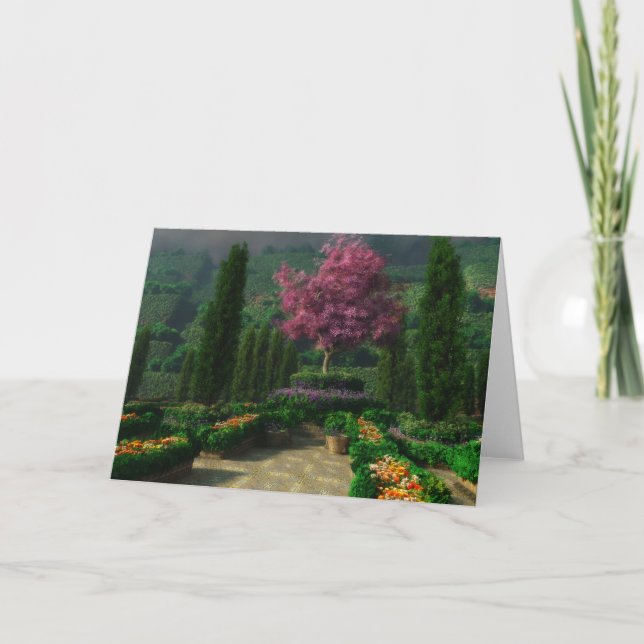 Dans la carte de voeux de pleine floraison (Devant)