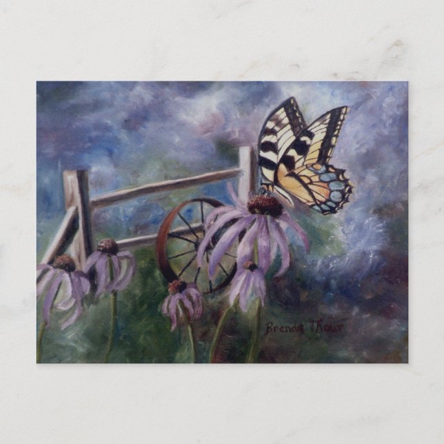 Dans La Carte Postale Papillon Du Jardin (Devant)