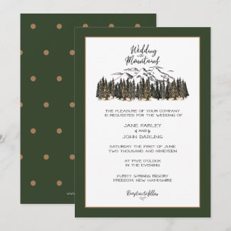 Dans la Faire-part de mariage des montagnes