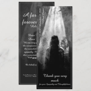 Dans la lumière - Carte de remerciement d'adieu à