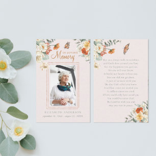 Dans la mémoire aimante Carte de prière funérair