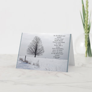 Dans la mi carte de Noël morne d'hiver