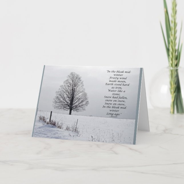 Dans la mi carte de Noël morne d'hiver (Devant)