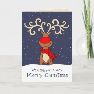 dans la neige Joyeuse carte de Noël