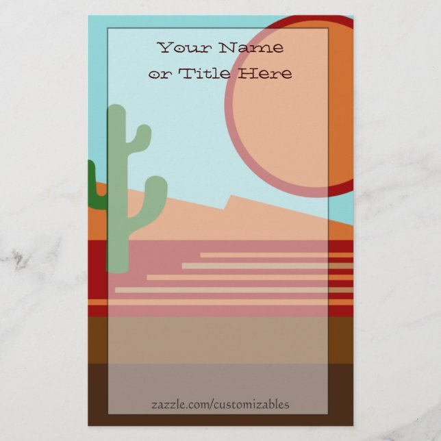 Dans la papeterie de désert (Devant)