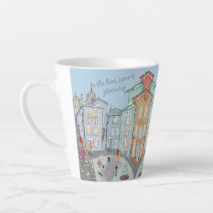 "Dans l'allée, la neige scintille" joli mug d'hive