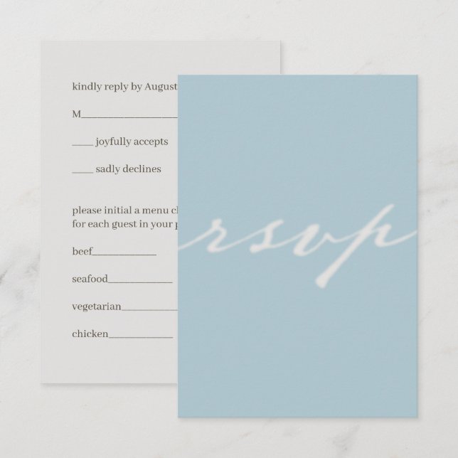 dans l'amour de Dieu carte RSVP mariage (Devant / Derrière)