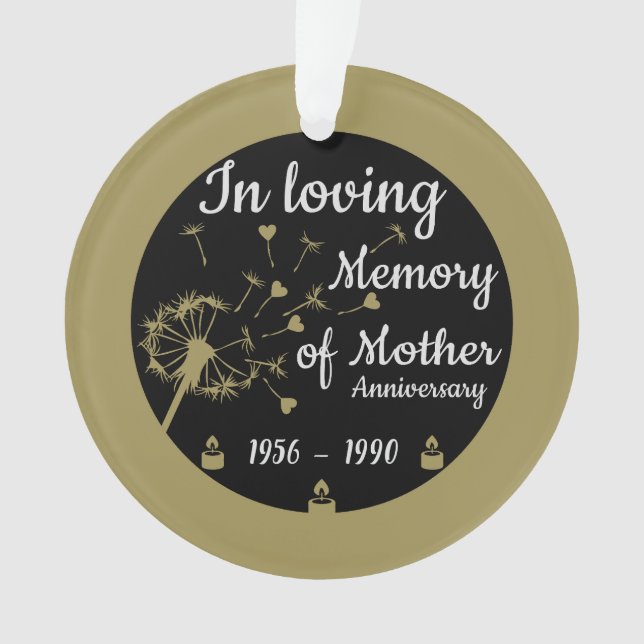 Dans l'amour Mémoire Mère Anniversaire de la mort (devant)