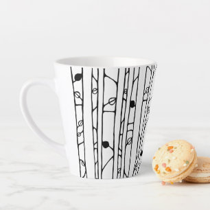 Dans le bois noir Latte Mug
