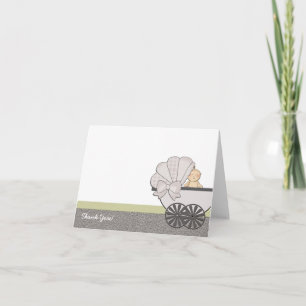 Dans le carte de remerciements de baby shower de