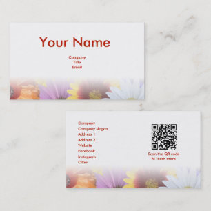 Dans le Carte de visite de fleurs