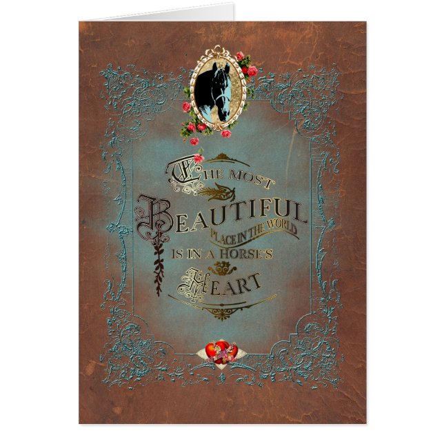 Dans le coeur d'un cheval ~ Carte de voeux (Devant)