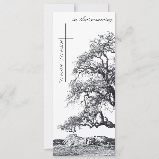 Dans le deuil silencieux - arbre sur pré (Devant)
