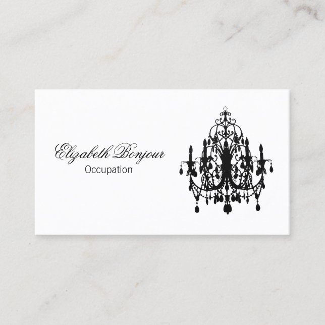 Dans le lustre d'amour - carte de visite (de (Devant)