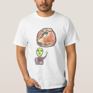 Dans le miroir nous faisons confiance au T-shirt